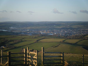 Barnstaple seen from Codden Hill