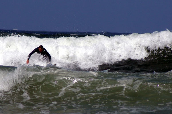 Surfing at Woolacombe